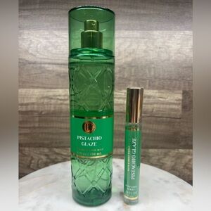 Bath & Body Works Everyday Luxury Pistachio Glaze Body Mist & Perfume Spray Set